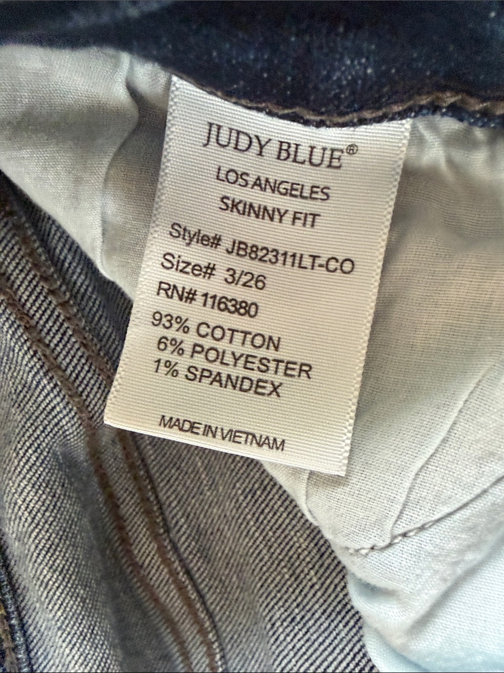 Judy Blue Distressed Boyfriend Jeans in Light Wash Blue - Picture 4 of 6